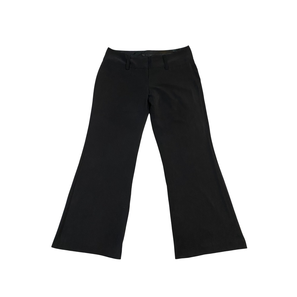 Maurices Womens Black Flare Leg Dress Pants Size 9/10 Short Mid Rise Trousers